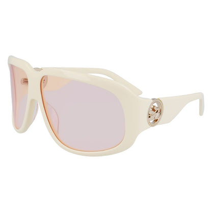 Longchamp White Acetate Sunglasses by Longchamp