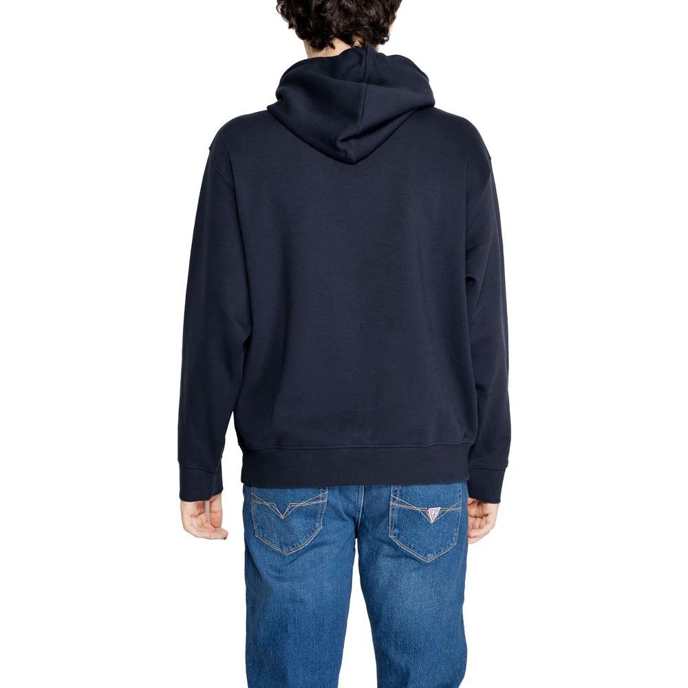 Armani Exchange Blue Cotton Hoodie by Armani Exchange