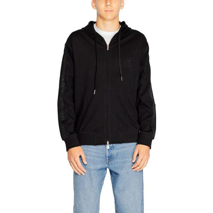 Armani Exchange Black Cotton Hoodie by Armani Exchange