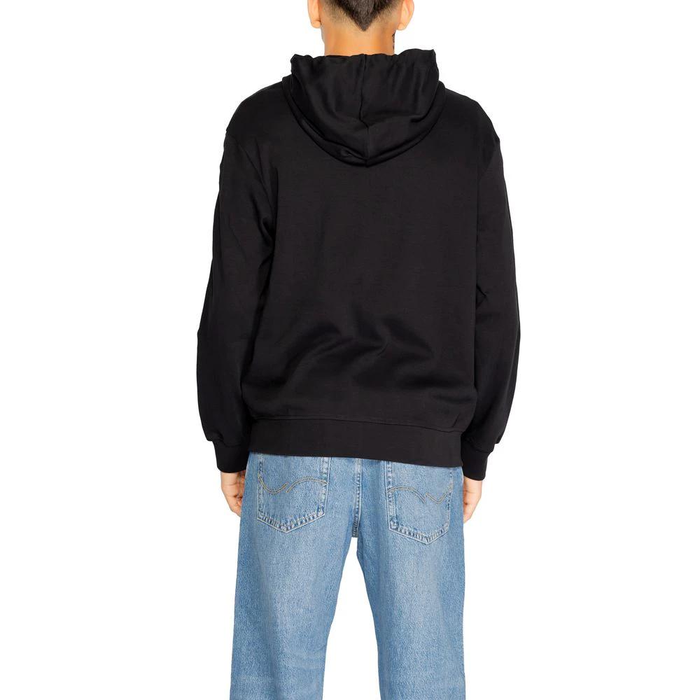 Armani Exchange Black Cotton Hoodie by Armani Exchange