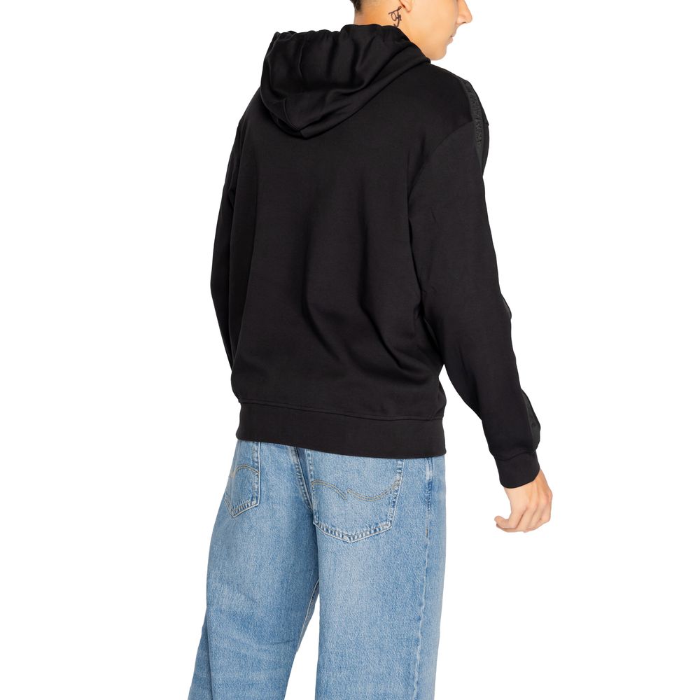 Armani Exchange Black Cotton Hoodie by Armani Exchange