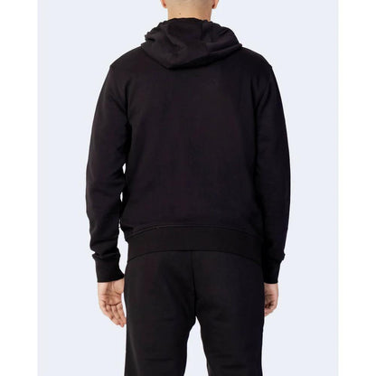 Armani Exchange Black Cotton Hoodie by Armani Exchange
