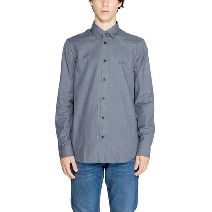 Armani Exchange Blue Cotton Dress Shirt by Armani Exchange