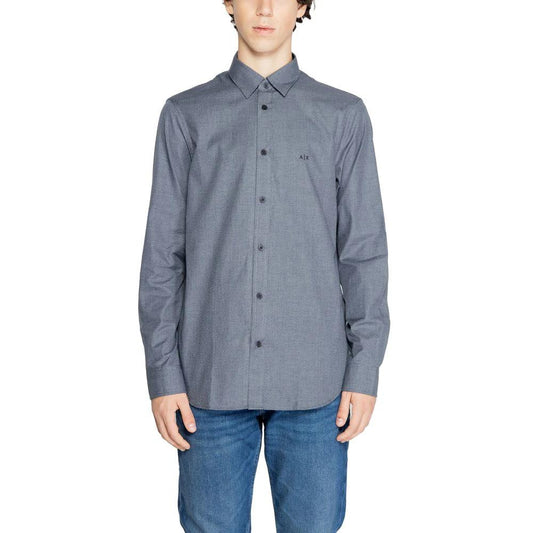 Armani Exchange Blue Cotton Dress Shirt by Armani Exchange