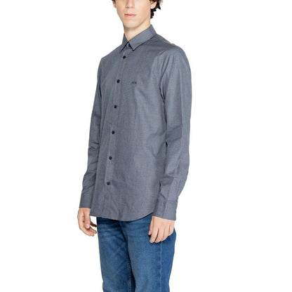 Armani Exchange Blue Cotton Dress Shirt by Armani Exchange