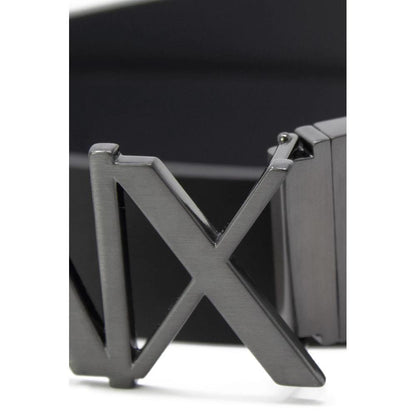 Armani Exchange Black Leather Regular Belt by Armani Exchange
