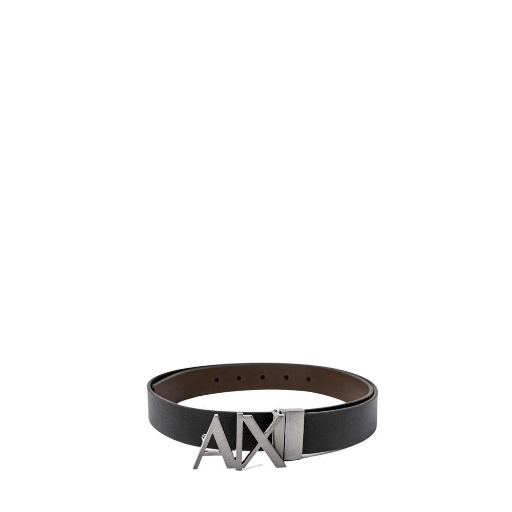 Armani Exchange Black Leather Regular Belt by Armani Exchange