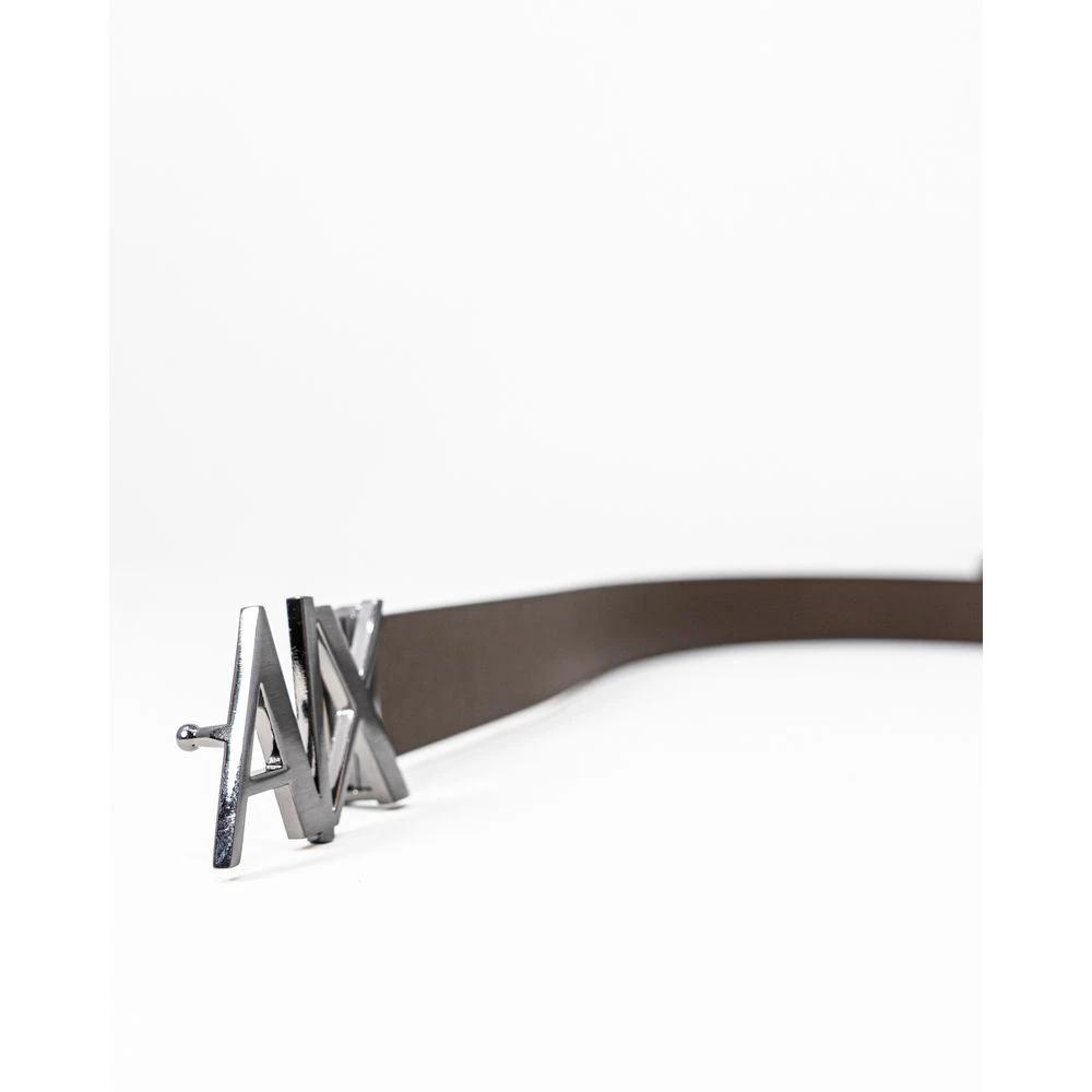 Armani Exchange Black Leather Regular Belt by Armani Exchange