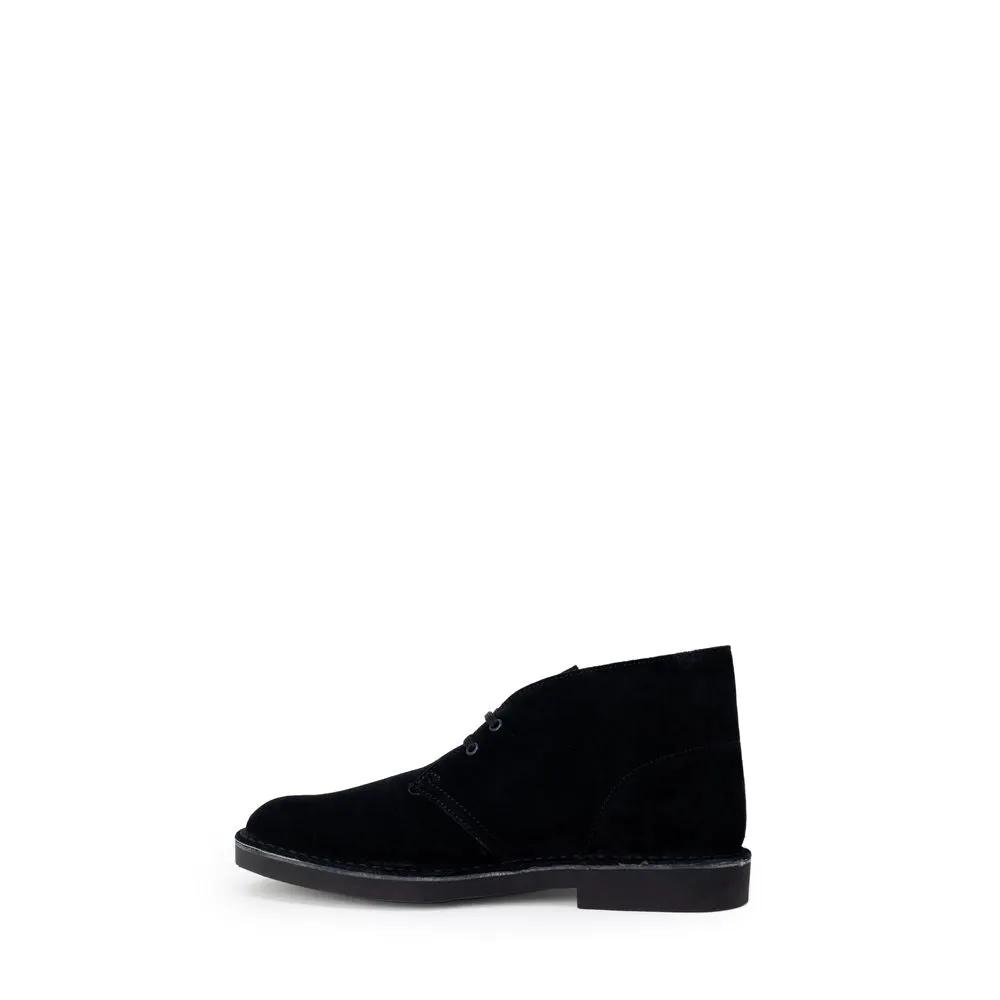 Clarks Black Leather Lace-Up Boots by Clarks