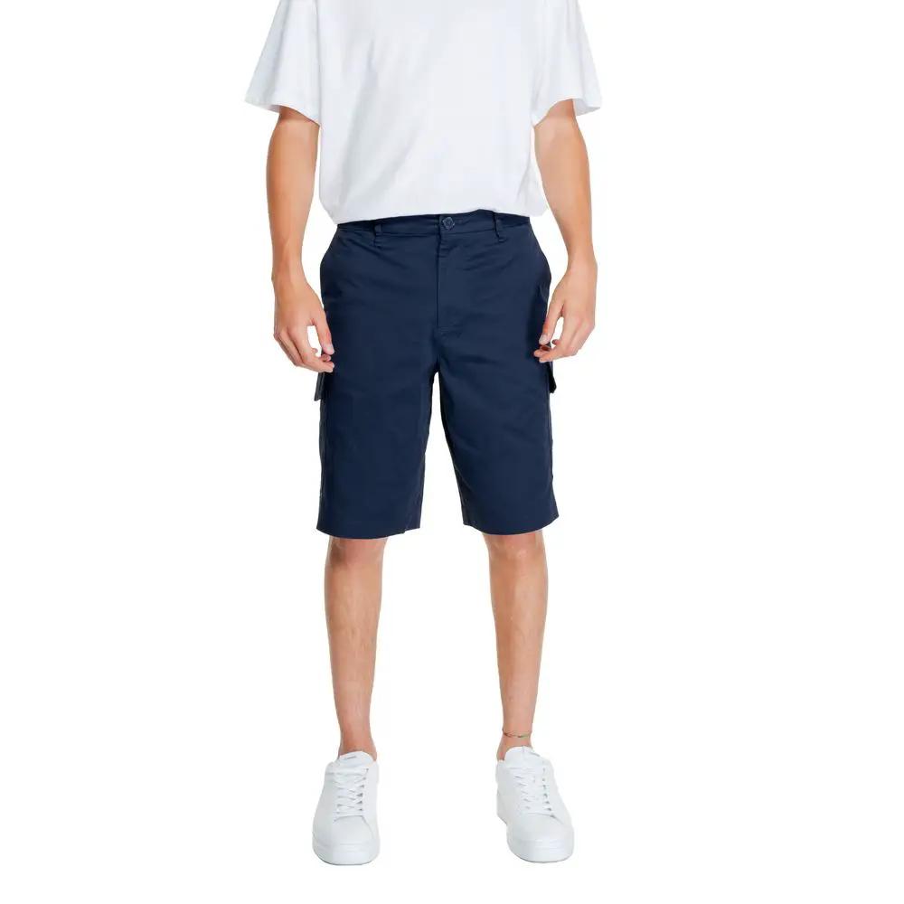 Armani Exchange Blue Cotton Bermuda Shorts by Armani Exchange