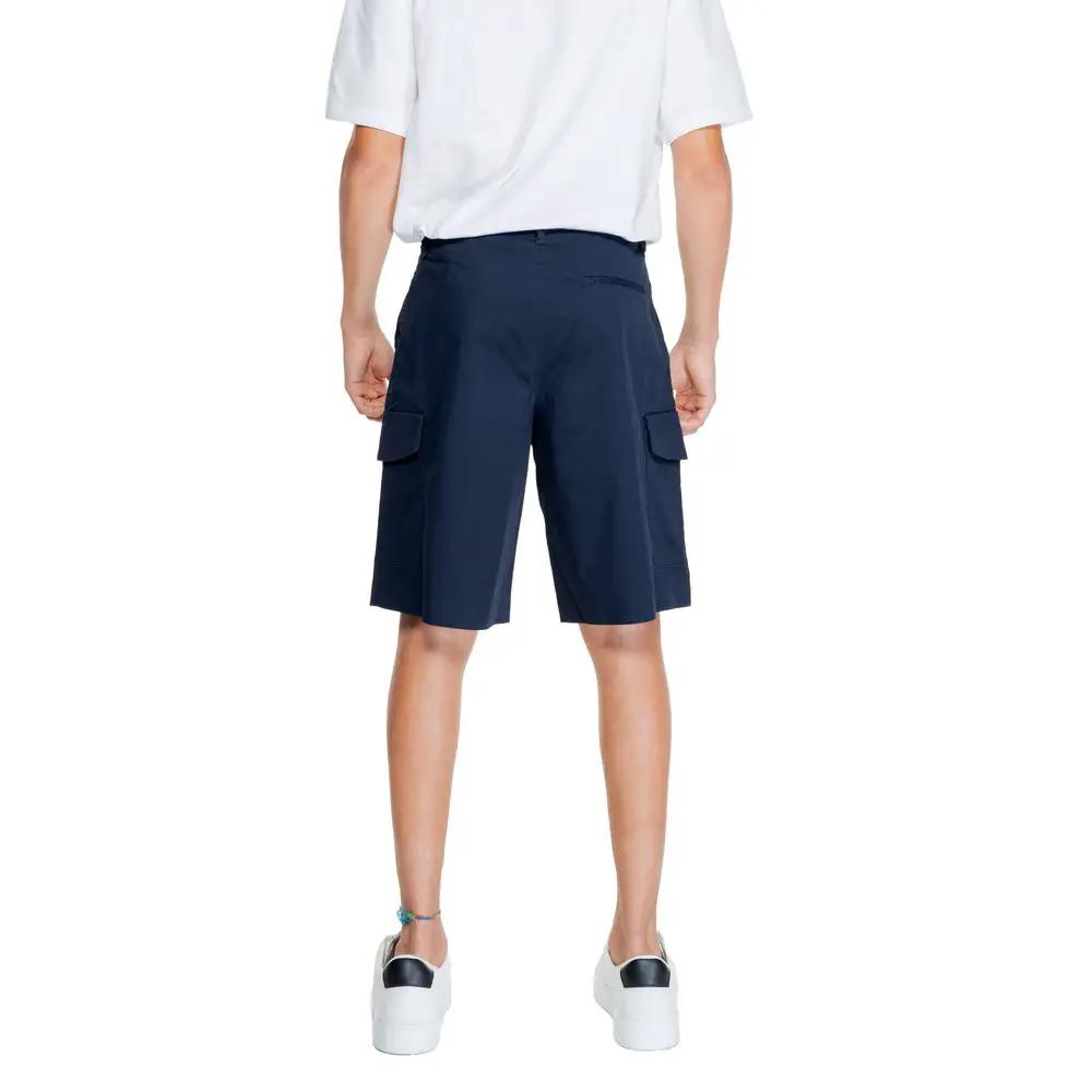 Armani Exchange Blue Cotton Bermuda Shorts by Armani Exchange