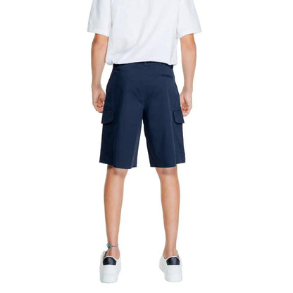 Armani Exchange Blue Cotton Bermuda Shorts by Armani Exchange