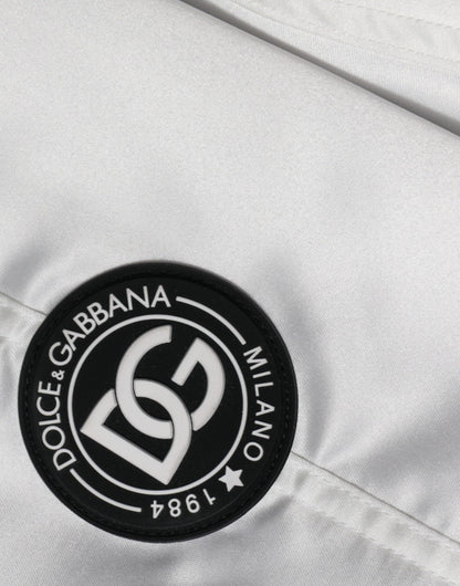 Bomber Dolce & Gabbana homme zippé en polyester blanc et noir – JKT3867