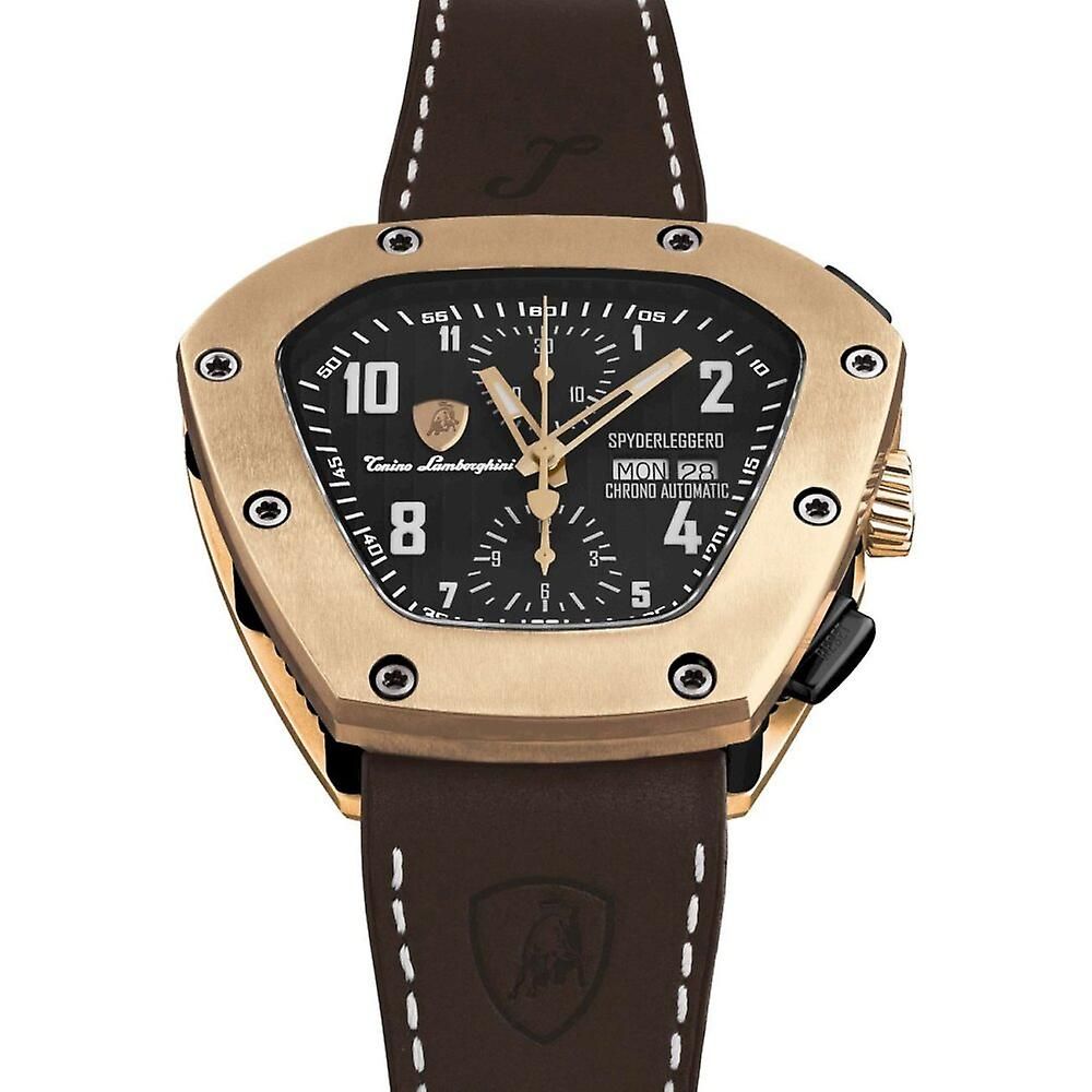 Tonino Lamborghini Montre Habillée Cuir Noir Édition Limitée Automatique Signature Horlogère Prestige