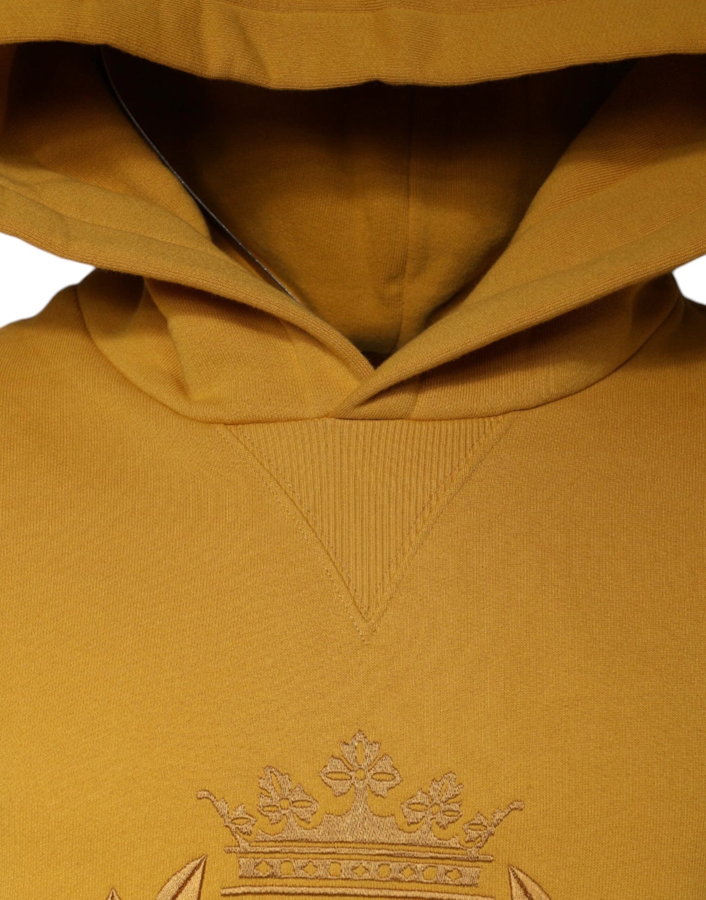 Dolce & Gabbana Mustard DG Hooded Men Sweatshirt Sweater by Dolce & Gabbana