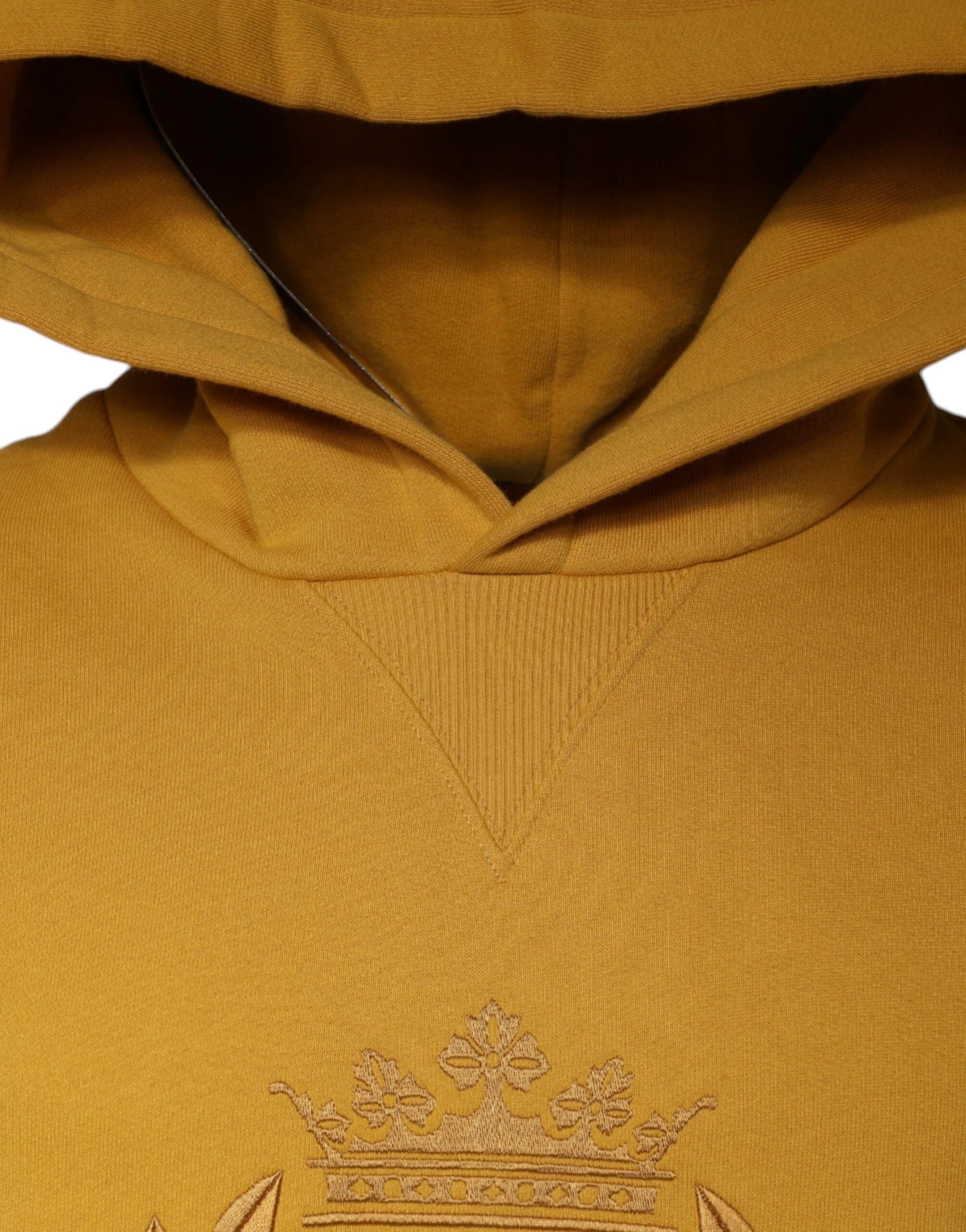 Dolce & Gabbana Mustard DG Hooded Men Sweatshirt Sweater by Dolce & Gabbana