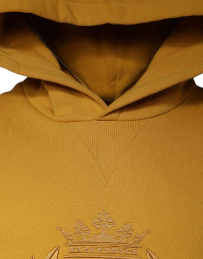 Dolce & Gabbana Mustard DG Hooded Men Sweatshirt Sweater by Dolce & Gabbana
