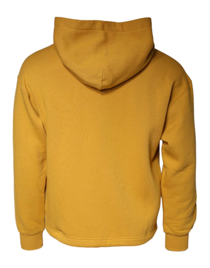 Dolce & Gabbana Mustard DG Hooded Men Sweatshirt Sweater by Dolce & Gabbana