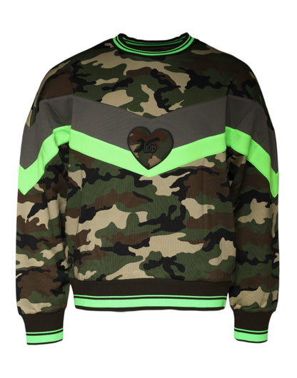 Sweat-shirt Dolce & Gabbana homme camouflage en coton multicolore – TSH86728