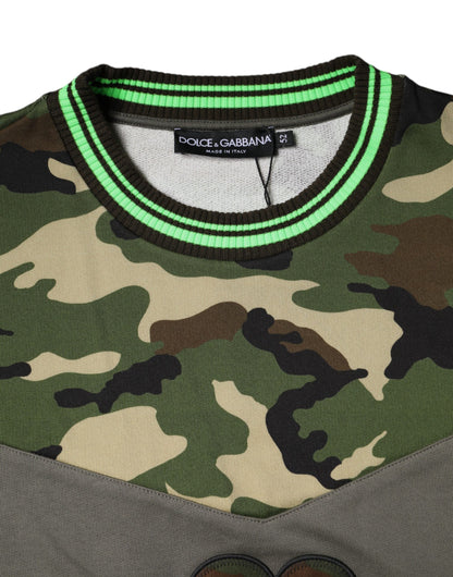 Sweat-shirt Dolce & Gabbana homme camouflage en coton multicolore – TSH86728