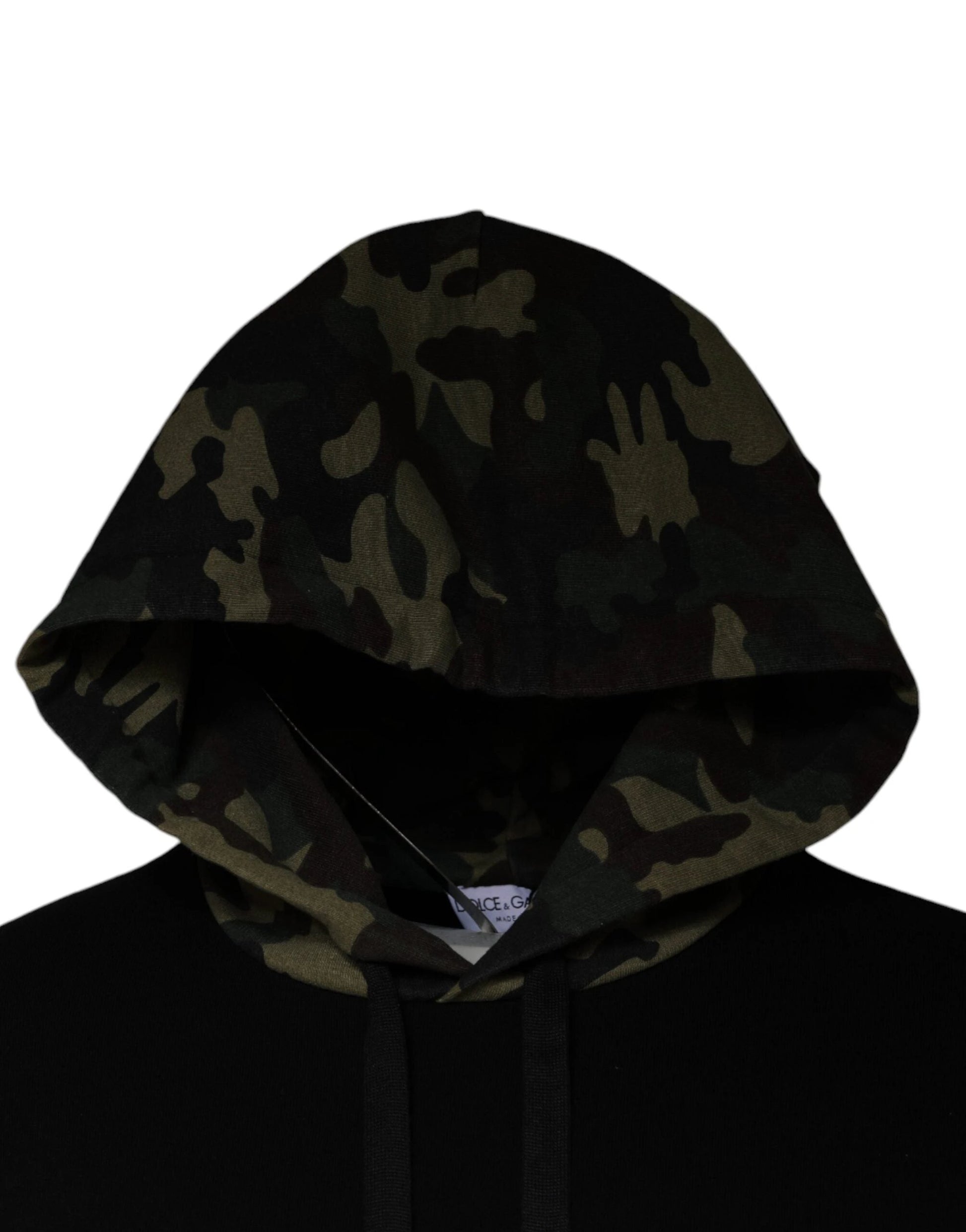 Dolce & Gabbana Black Camouflage Hooded Sweatshirt Sweater by Dolce & Gabbana