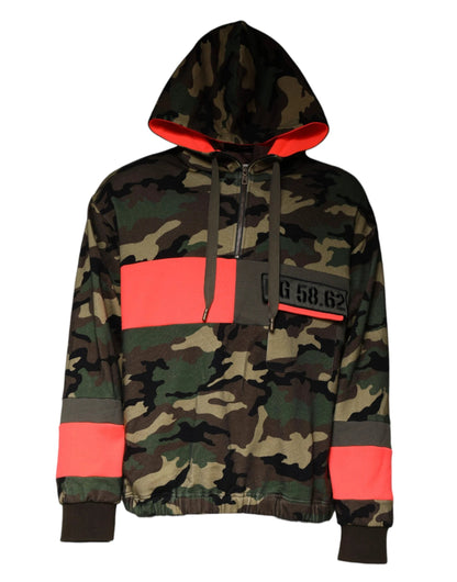 Dolce & Gabbana Multicolor Camouflage Hooded Men Sweatshirt Sweater by Dolce & Gabbana