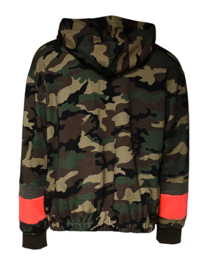 Dolce & Gabbana Multicolor Camouflage Hooded Men Sweatshirt Sweater by Dolce & Gabbana