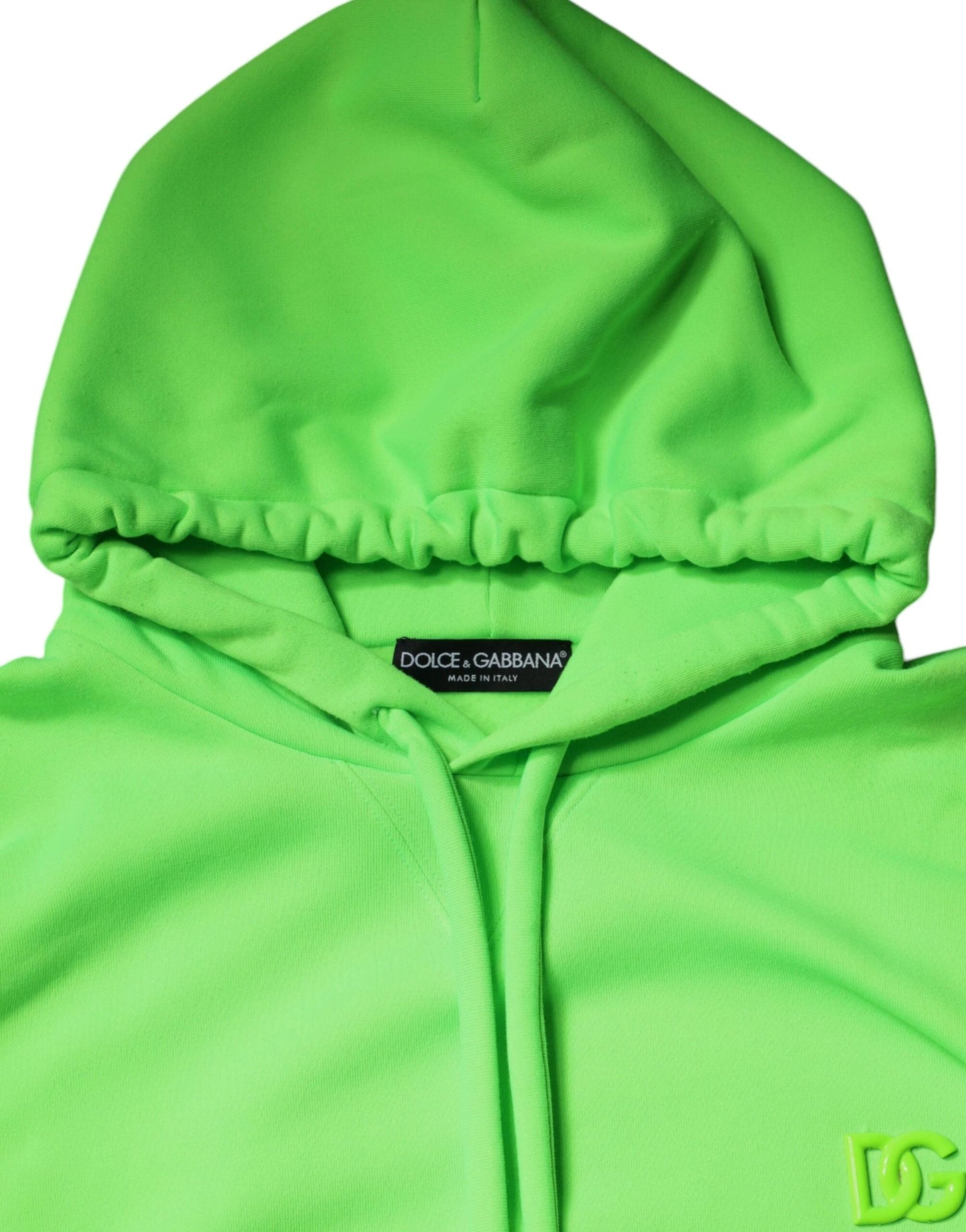 Dolce & Gabbana Green Logo Hooded Pullover Men Sweatshirt Sweater by Dolce & Gabbana