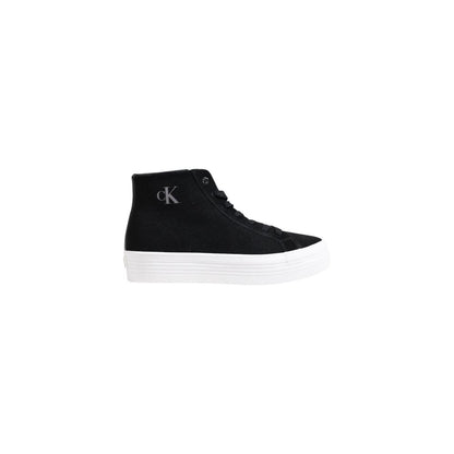 Calvin Klein Jeans Black Suede Leather Platform Sneakers by Calvin Klein Jeans