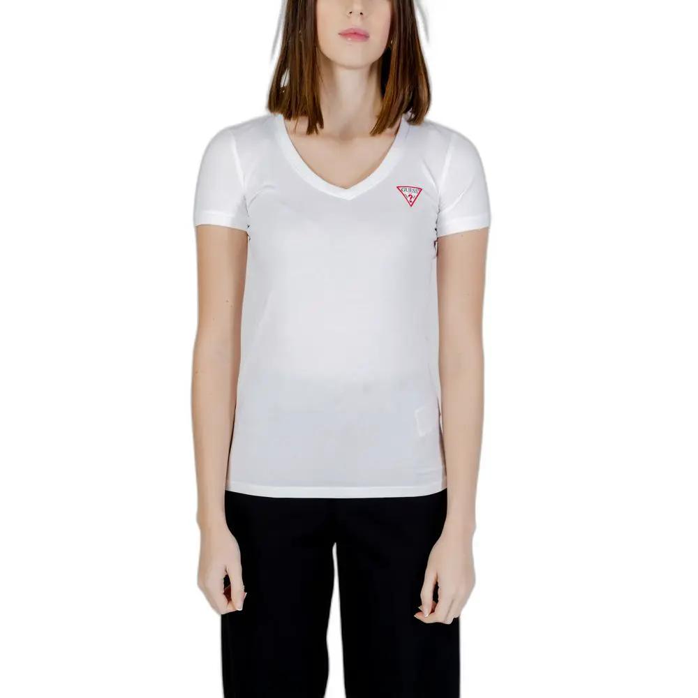Guess White Cotton T-Shirt by Guess