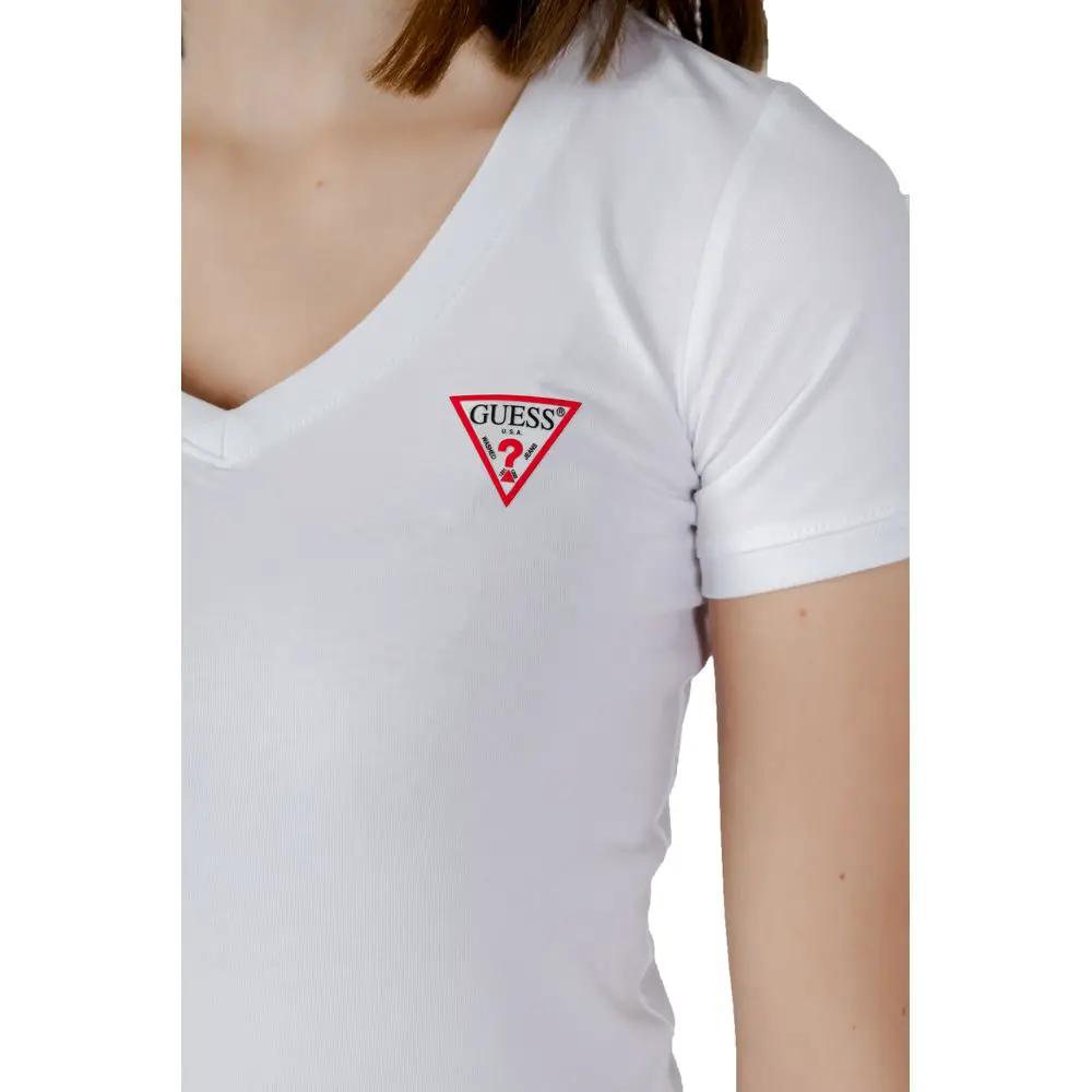 Guess White Cotton T-Shirt by Guess