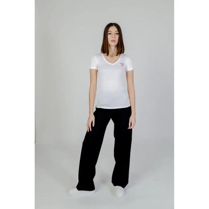Guess White Cotton T-Shirt by Guess