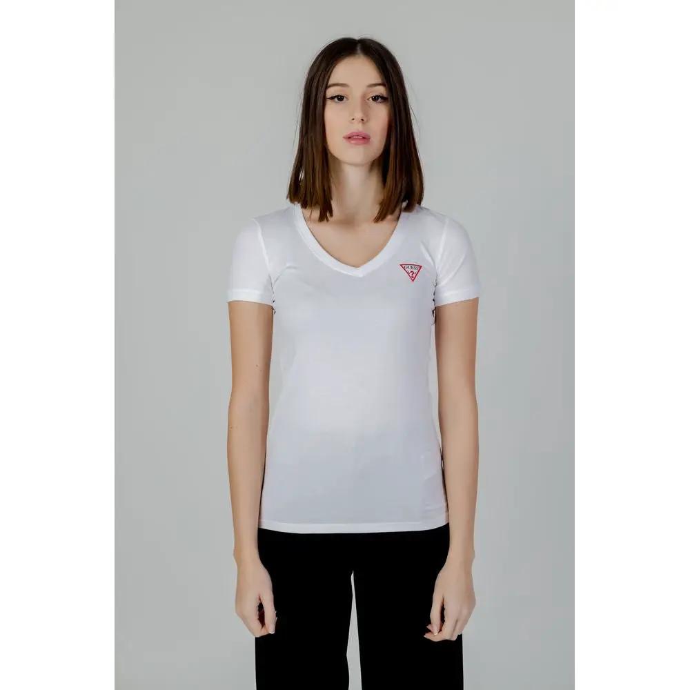 Guess White Cotton T-Shirt by Guess