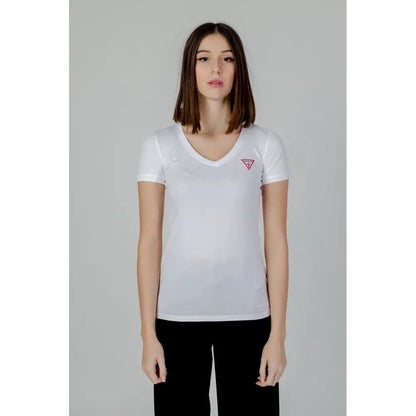 Guess White Cotton T-Shirt by Guess