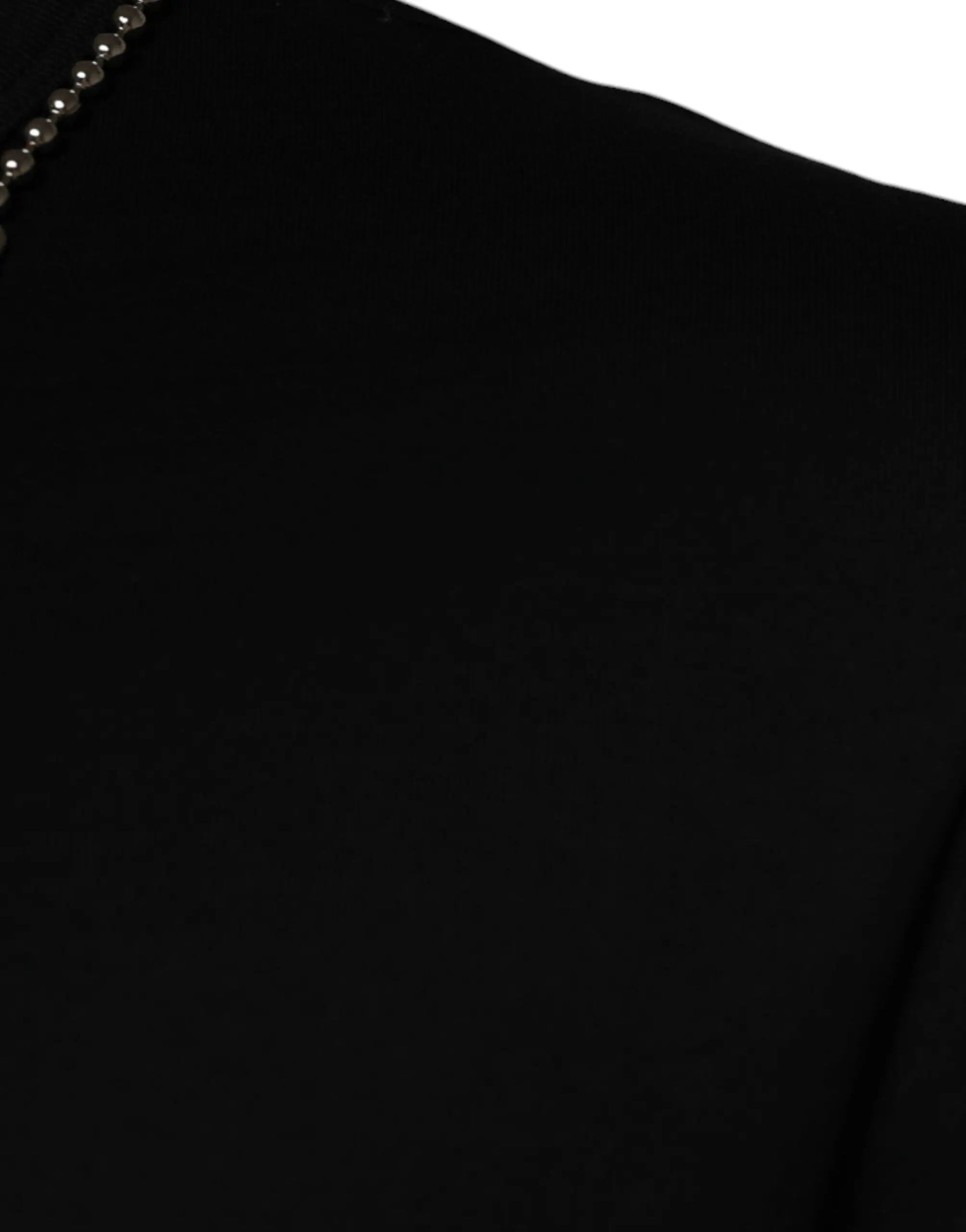 Dolce & Gabbana Black Cotton Necklace Embellished T-shirt by Dolce & Gabbana