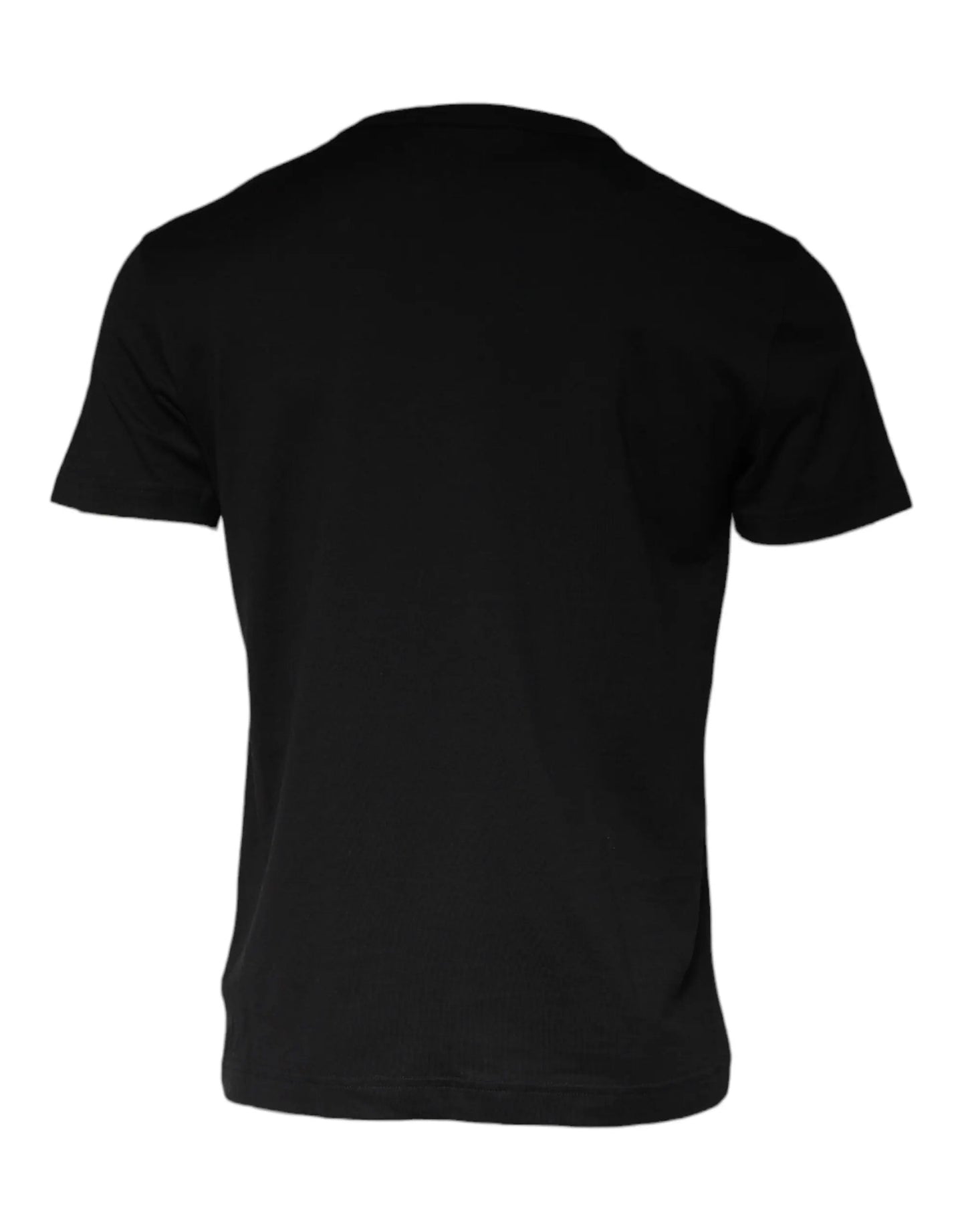 Dolce & Gabbana Black Cotton Necklace Embellished T-shirt by Dolce & Gabbana