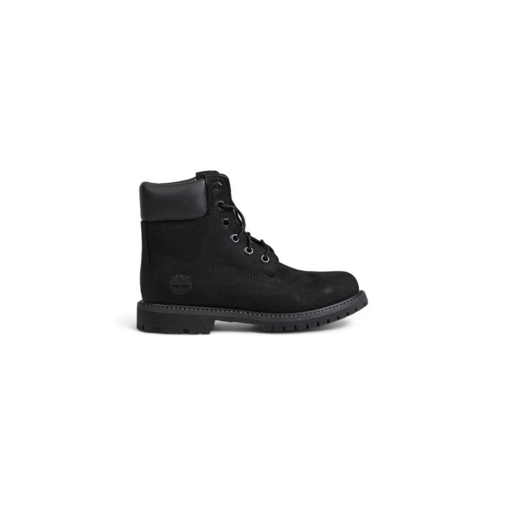 Timberland Black Recycled Leather Lace-Up Boots by Timberland