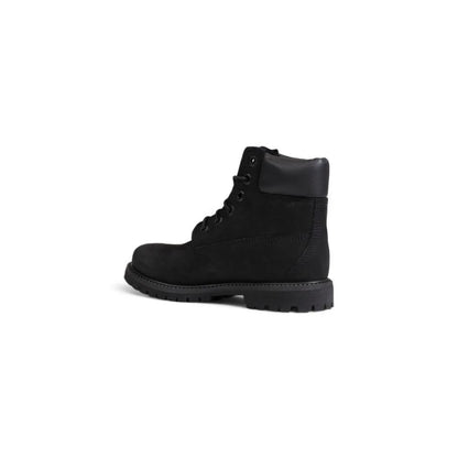 Timberland Black Recycled Leather Lace-Up Boots by Timberland