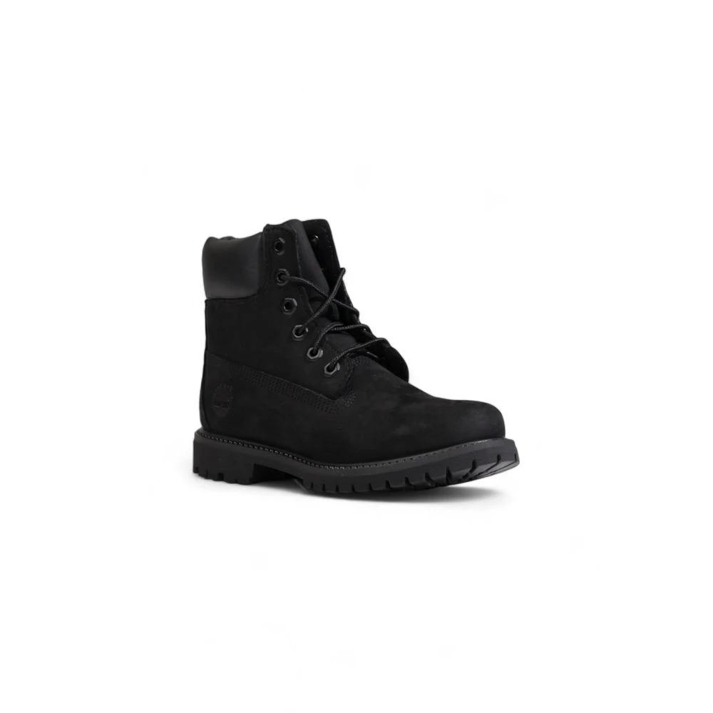 Timberland Black Recycled Leather Lace-Up Boots by Timberland