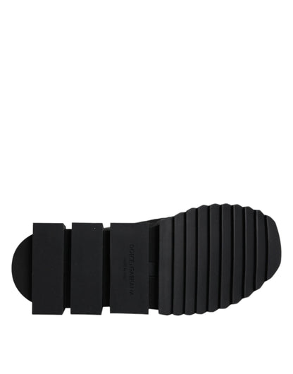Dolce & Gabbana Black Sorrento Logo Men Sneakers Socks Shoes by Dolce & Gabbana