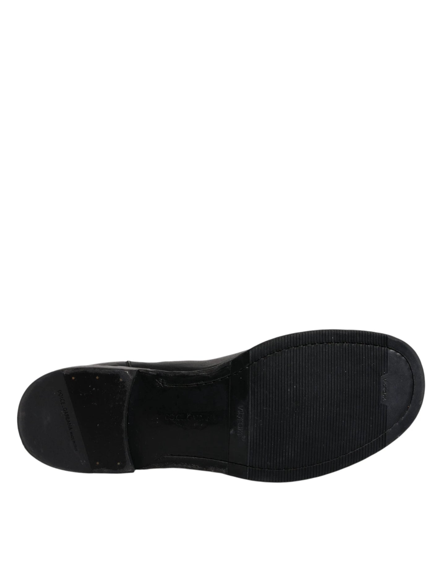 Dolce & Gabbana Black Horse Leather Mid Calf Boots Shoes by Dolce & Gabbana