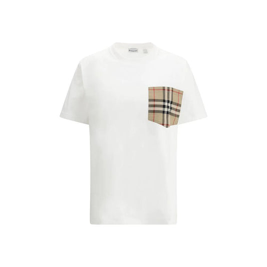 Burberry White Cotton T-Shirt by Burberry