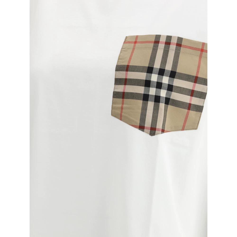 Burberry White Cotton T-Shirt by Burberry