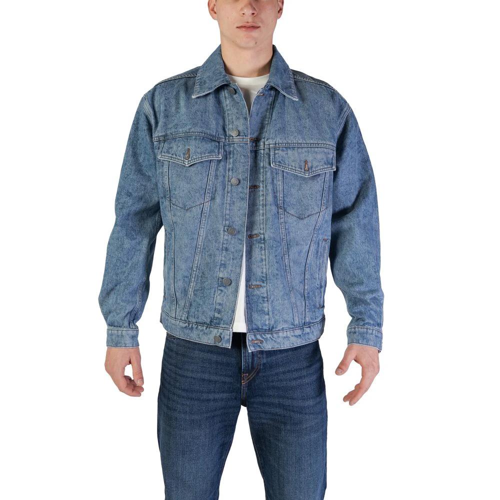 Hugo Boss Light Blue Cotton Denim Jacket by Hugo Boss