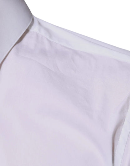 Dolce & Gabbana White Cotton Blend Men MARTINI Dress Shirt by Dolce & Gabbana