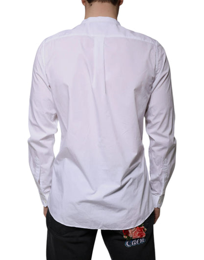 Dolce & Gabbana White Cotton Slim Fit MARTINI Dress Shirt by Dolce & Gabbana