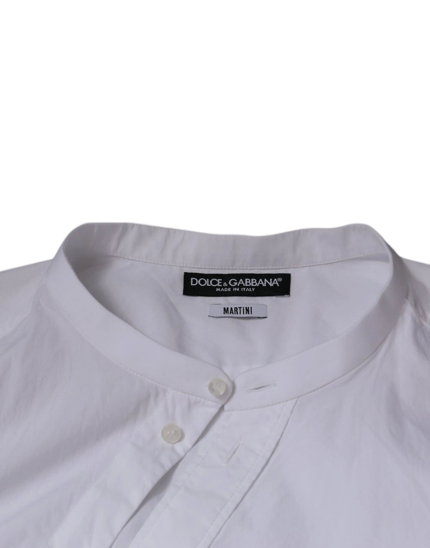 Dolce & Gabbana White Cotton Slim Fit MARTINI Dress Shirt by Dolce & Gabbana