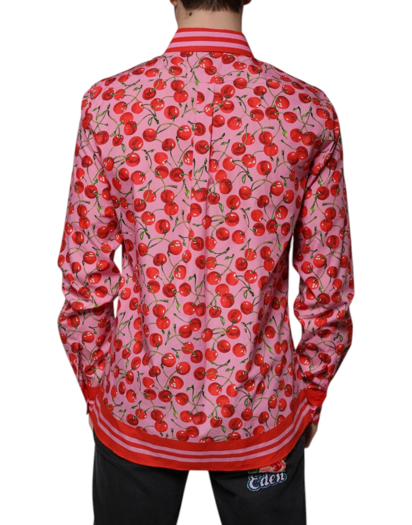 Dolce & Gabbana Pink Cherry Cotton Formal MARTINI Dress Shirt by Dolce & Gabbana