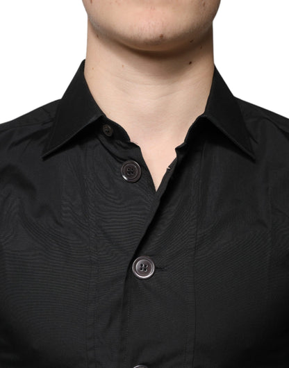 Chemise Dolce & Gabbana slim fit en coton noir – TSH87322