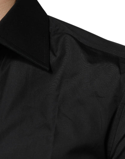 Chemise Dolce & Gabbana slim fit en coton noir – TSH87322